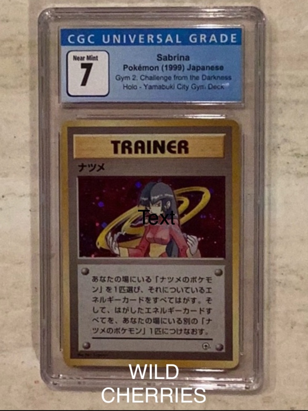 Pokemon Sabrina 1999 Japanese Challenge From The Darkness Holo Gym CGC 7 Trainer
